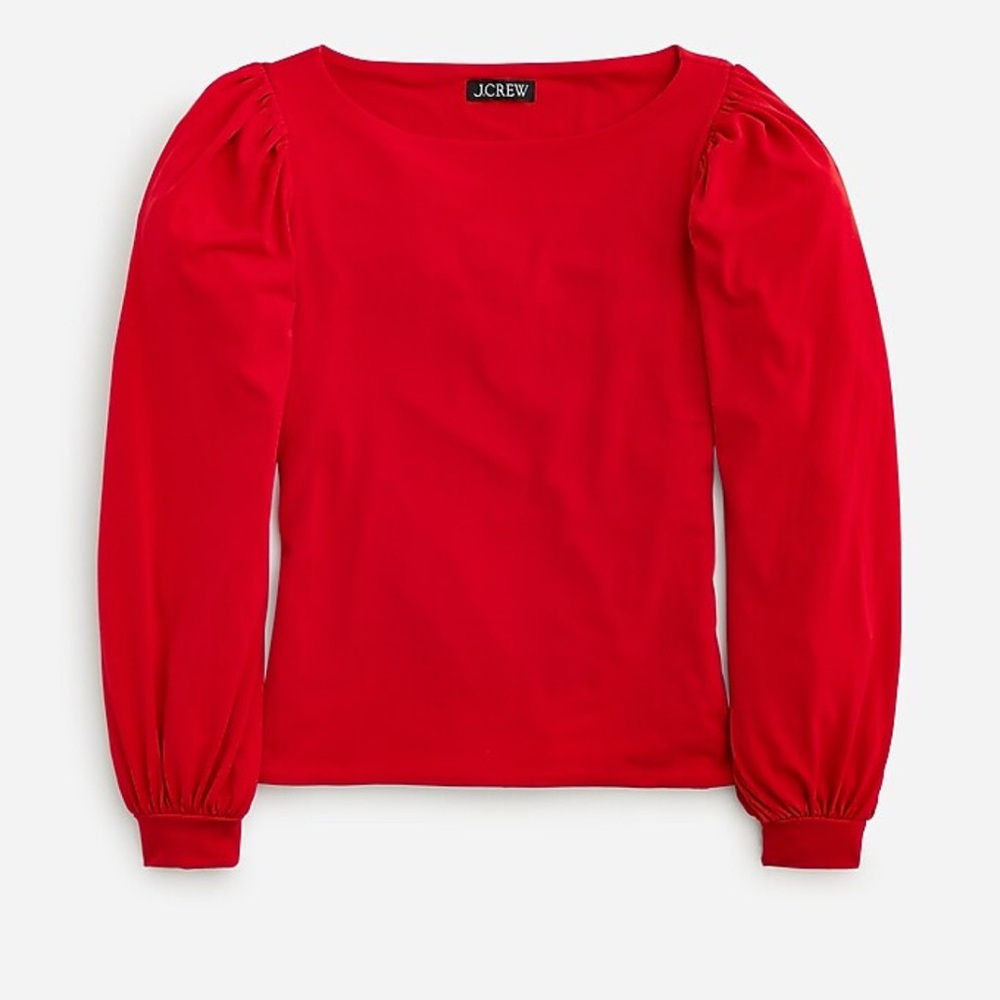 J. Crew Matte jersey puff-sleeve T-shirt Tee